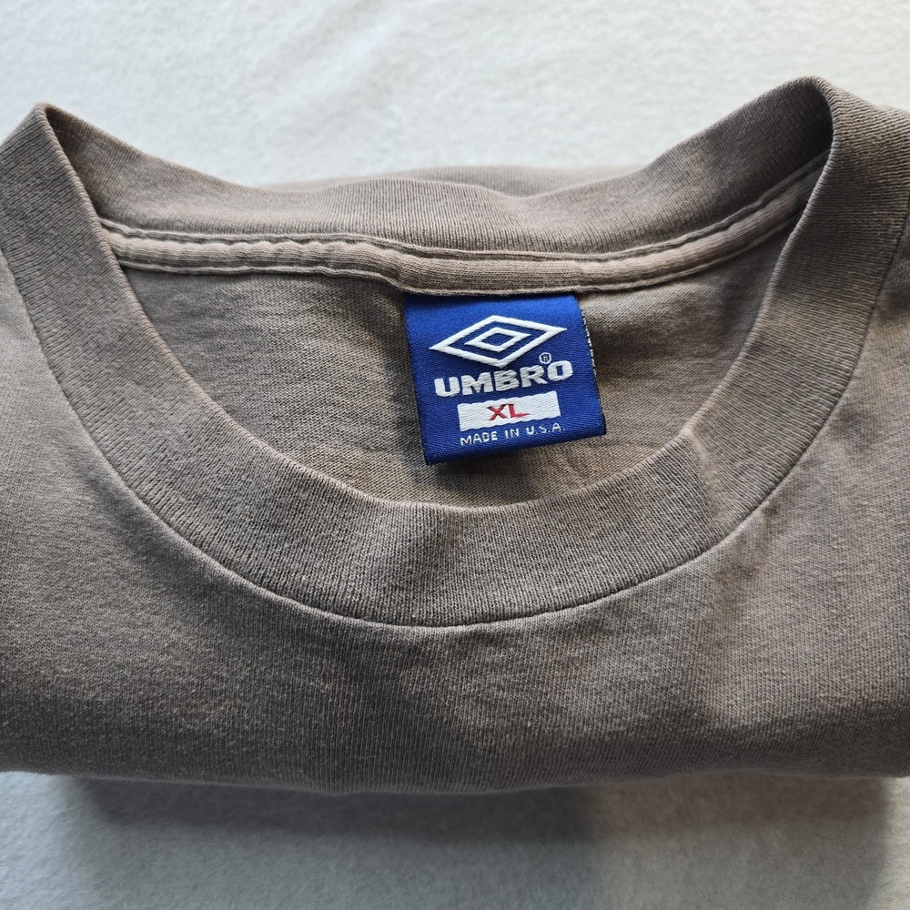 Vtg 90s UMBRO Global Psychedelic Soccer Art T-Shirt XL Made in USA Double Stitch - Picture 6 of 11